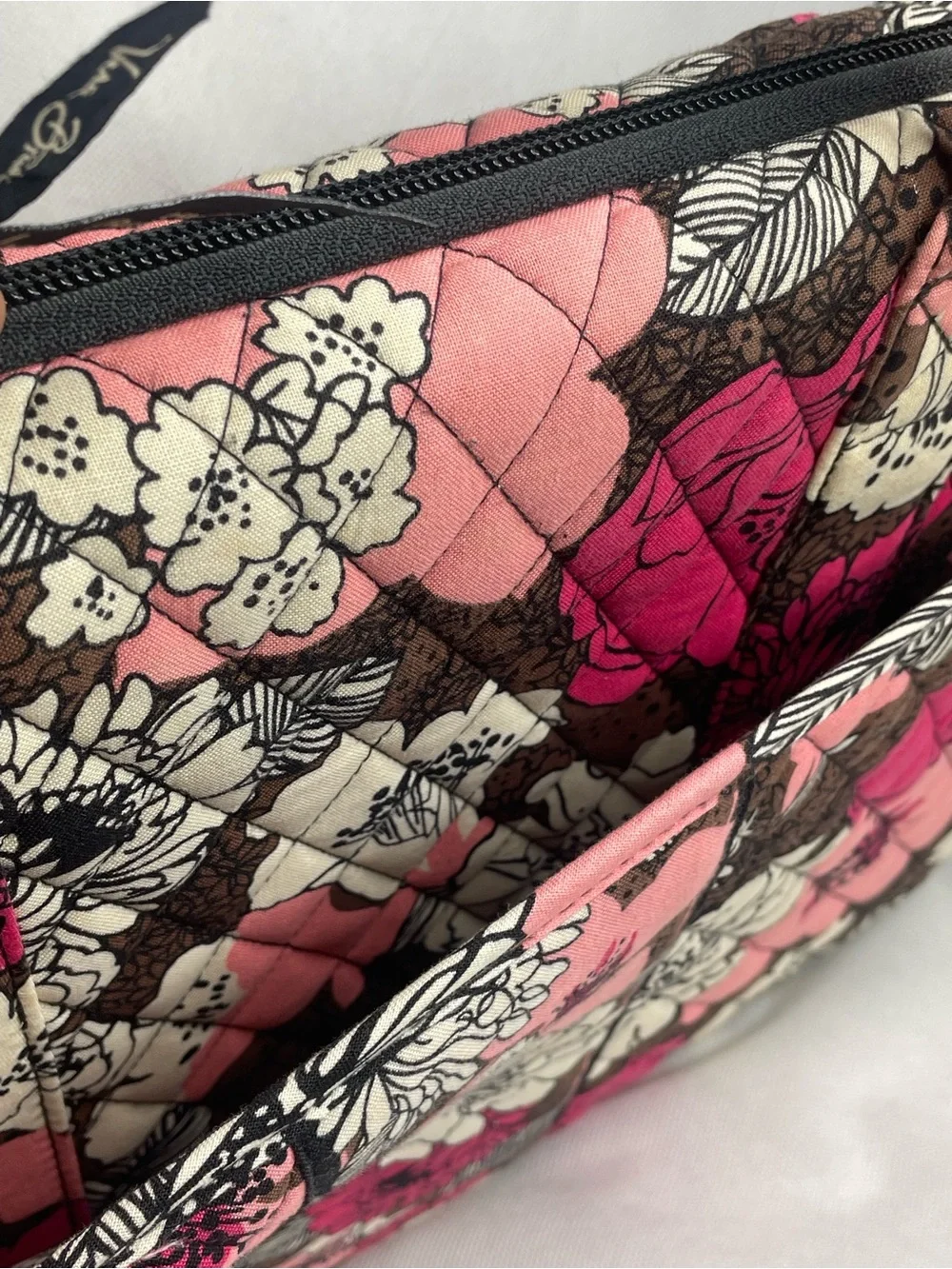 Vera Bradley Diamond Quilted “Mocha Rouge” Laptop Portfolio Computer Hard Case